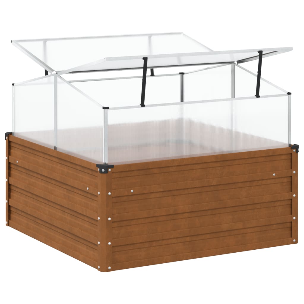 Zahradní Truhlík Se Skleníkem Povětrnostně Odolná Ocel