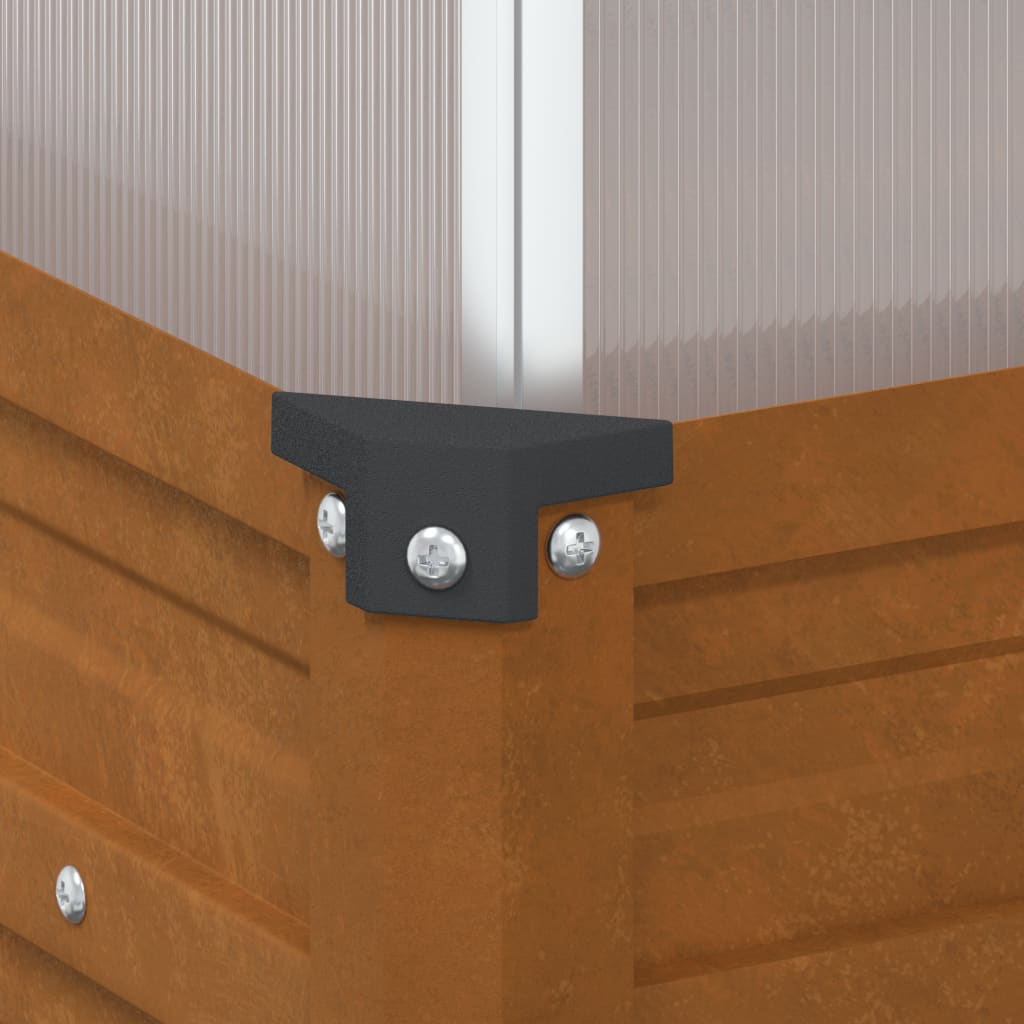 Zahradní Truhlík Se Skleníkem Povětrnostně Odolná Ocel