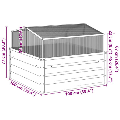 Zahradní Truhlík Se Skleníkem Povětrnostně Odolná Ocel