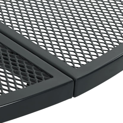 Terasový Stůl Kulatý Antracitový Ø 80 X 72,5 Cm Ocel