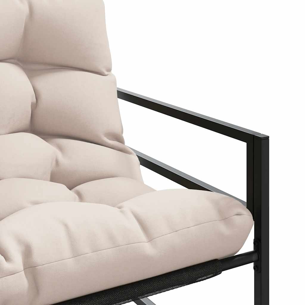 Zahradní Lavice S Poduškou 113 Cm Ocel
