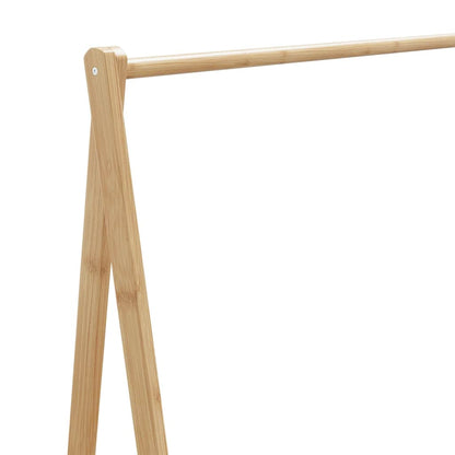 Stojan Na Oblečení S Policemi A Kolečky 106X34X106,5 Cm Bambus