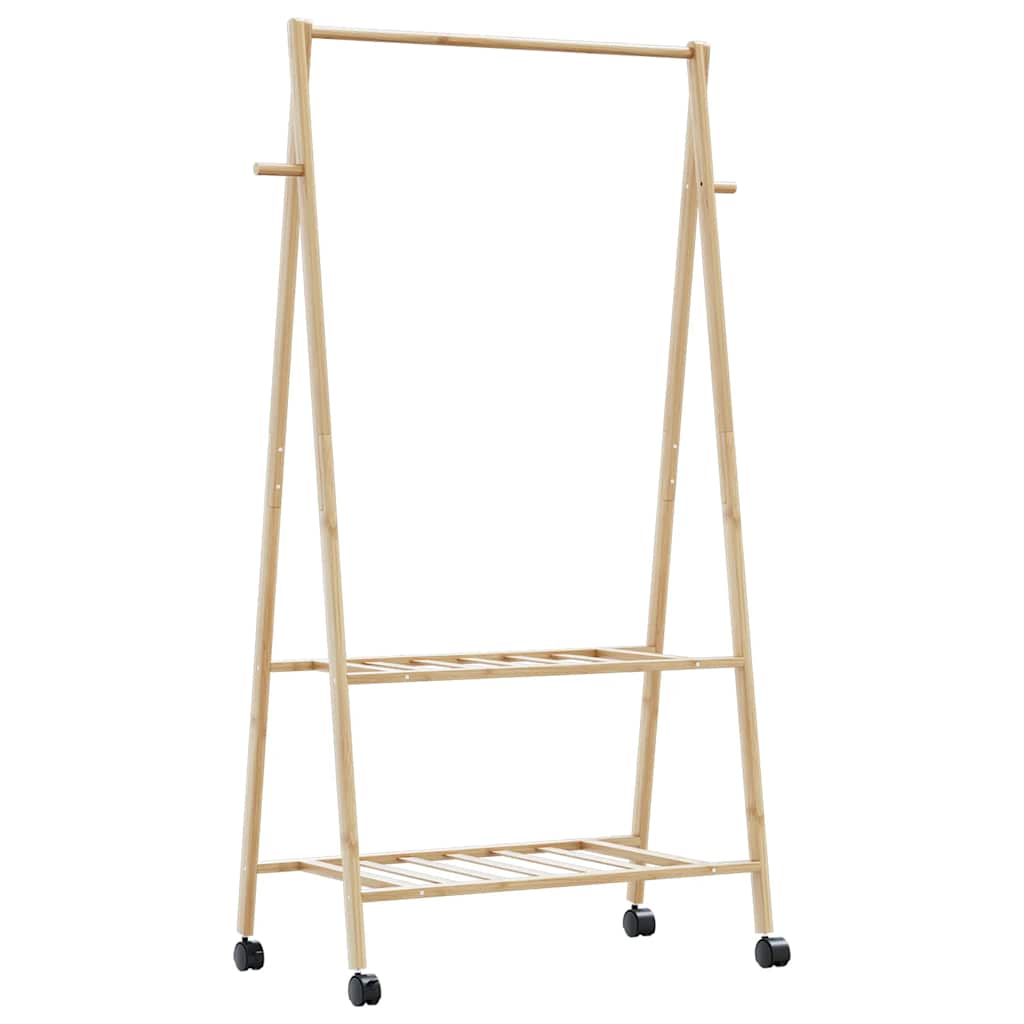 Stojan Na Oblečení S Policemi A Kolečky 96X45,5X155,5 Cm