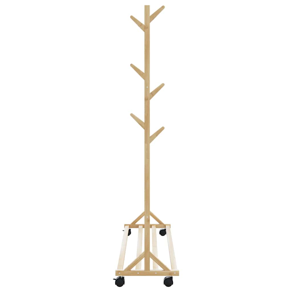 Stojan Na Oblečení S Háčky A Kolečky 100X35X157 Cm Bambus