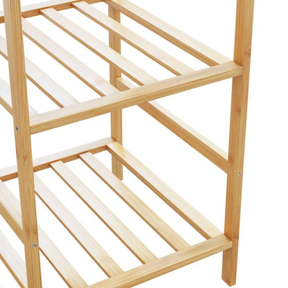 Stojan Na Oblečení S Policemi 100X50X184,5 Cm Bambus