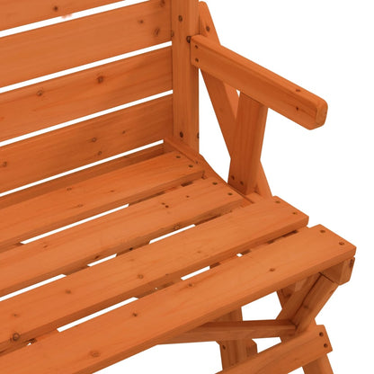 Piknikový Stůl S Lavicemi Masivní Jedle 2 V 1 Konvertibilní