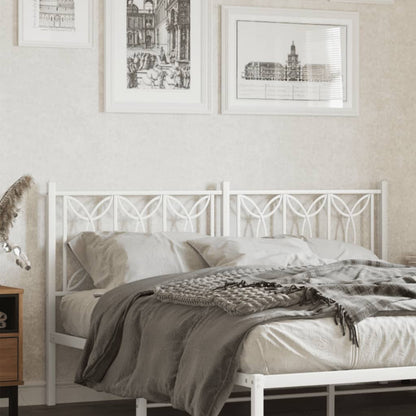 Kovové Čelo Postele Bílé