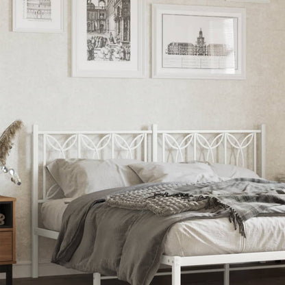 Kovové Čelo Postele Bílé