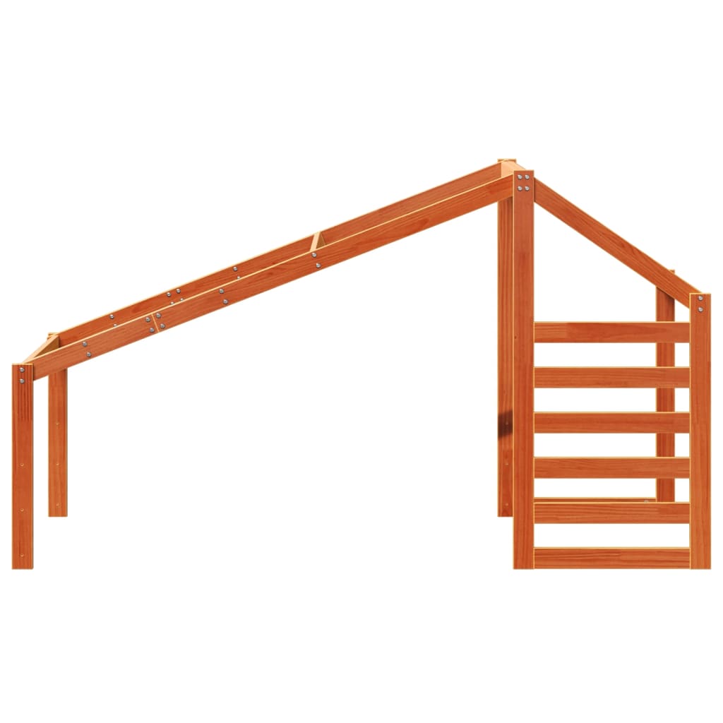 Střecha Na Dětskou Postel Hnědá Masivní Borovice