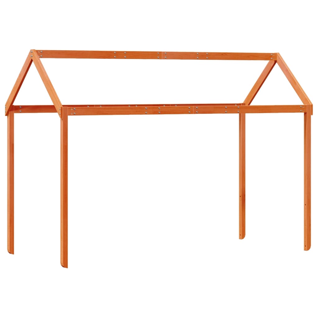 Střecha Na Dětskou Postel Hnědá 217X95,5X159 Cm Borové Dřevo