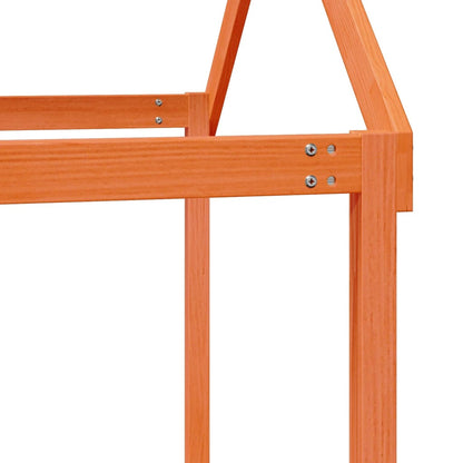 Střecha Na Dětskou Postel Hnědá 217X95,5X159 Cm Borové Dřevo