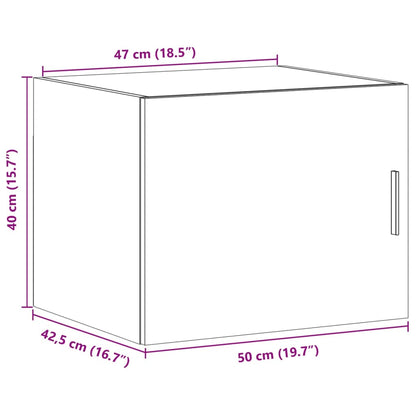 Nástěnná Skříňka Černá 50 X 42,5 X 40 Cm Kompozitní Dřevo