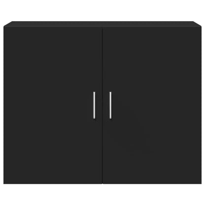 Nástěnná Skříňka Černá 80 X 42,5 X 40 Cm Kompozitní Dřevo