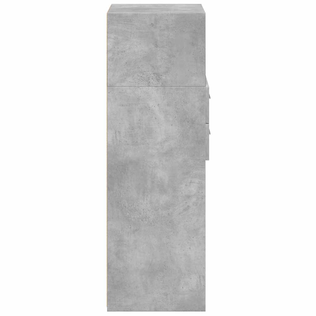 Skříň Highboard Betonově Šedá 30X42,5X124 Cm Kompozitní Dřevo