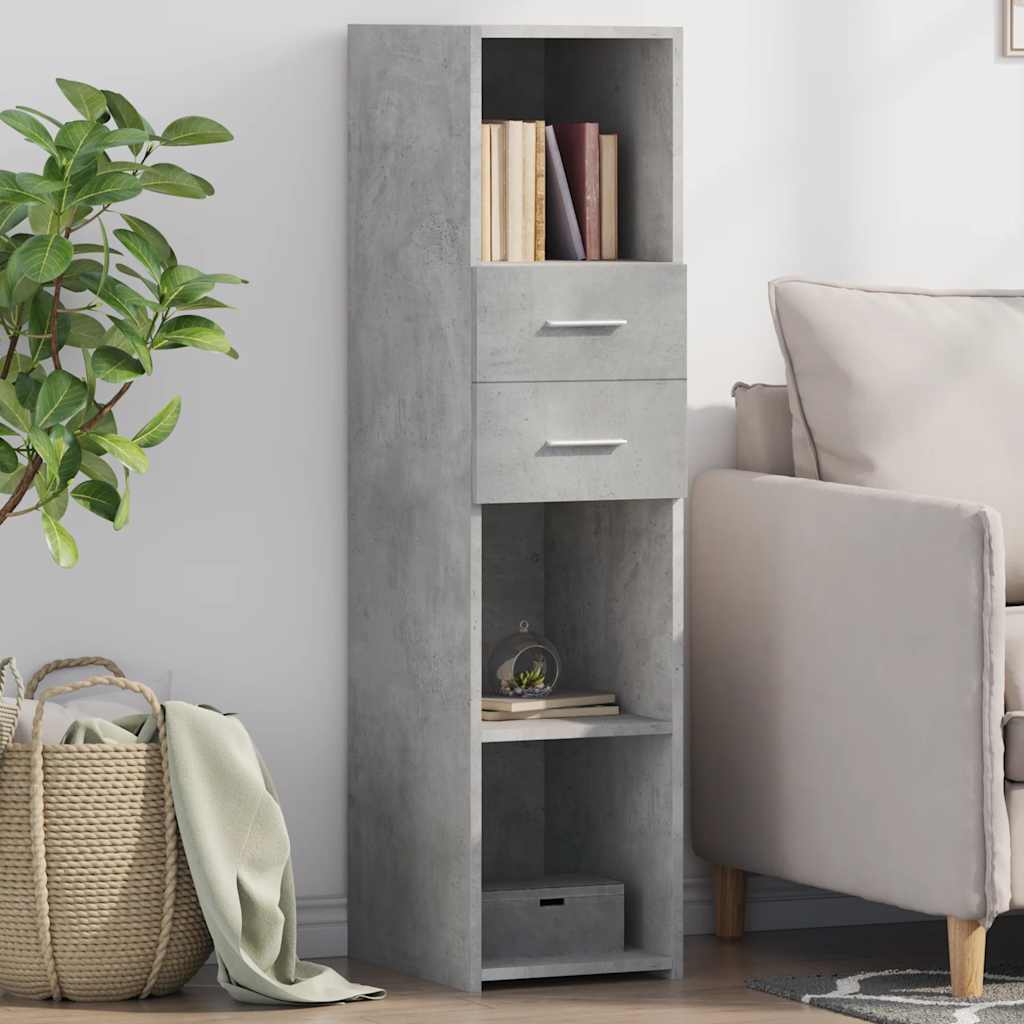 Skříň Highboard Betonově Šedá 30X42,5X124 Cm Kompozitní Dřevo