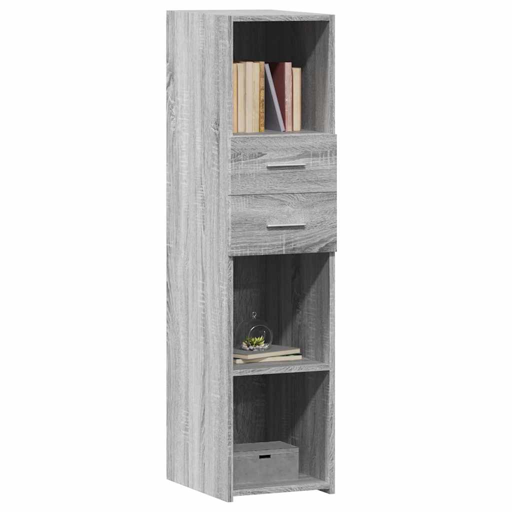 Skříň Highboard Šedá Sonoma 30 X 42,5 X 124 Cm Kompozitní Dřevo