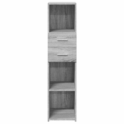 Skříň Highboard Šedá Sonoma 30 X 42,5 X 124 Cm Kompozitní Dřevo