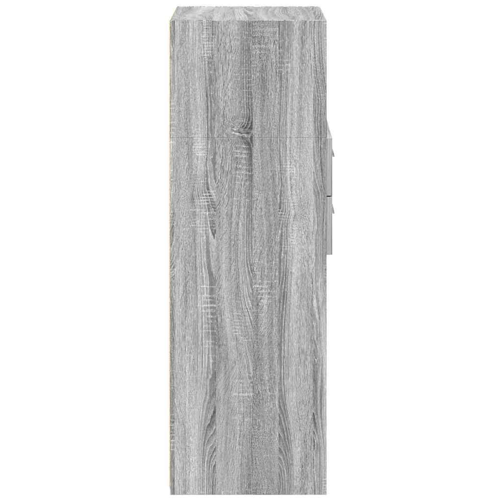 Skříň Highboard Šedá Sonoma 30 X 42,5 X 124 Cm Kompozitní Dřevo