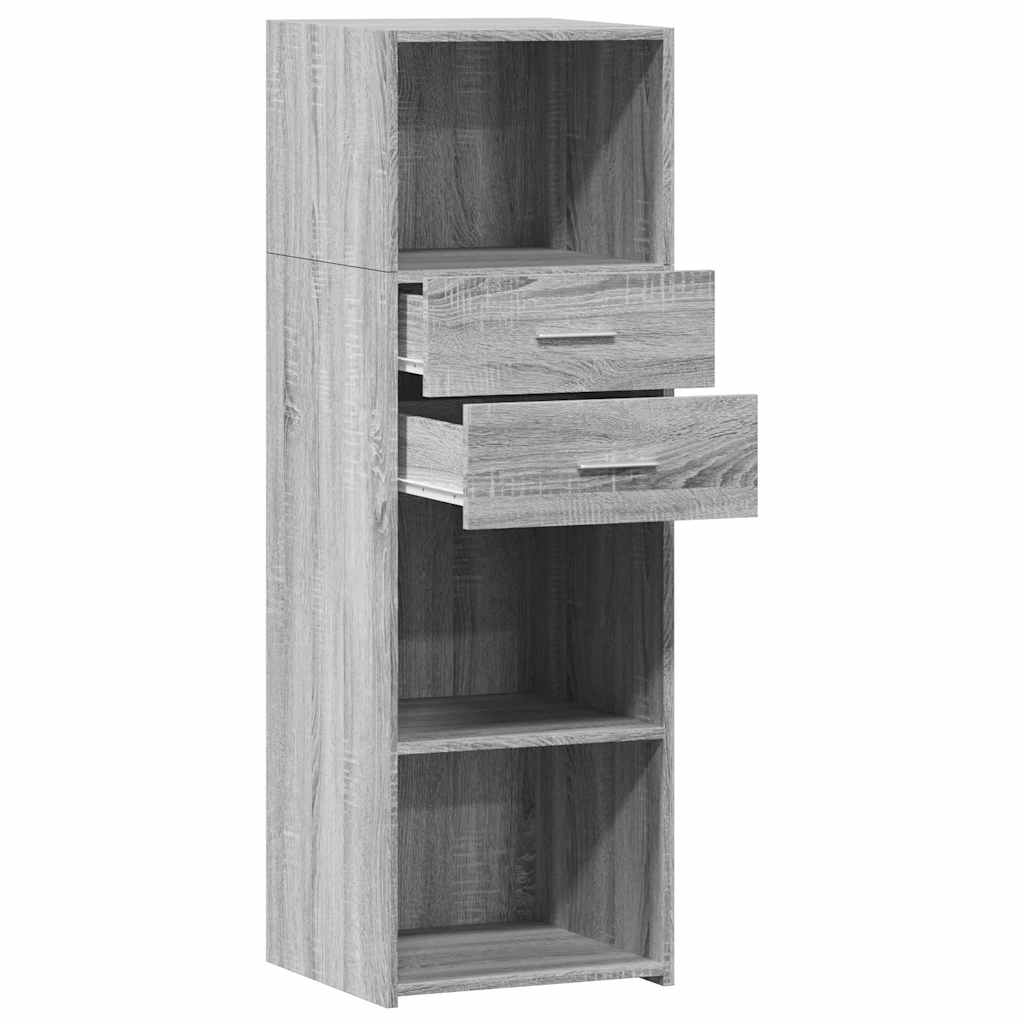 Skříň Highboard Šedá Sonoma 40 X 42,5 X 124 Cm Kompozitní Dřevo