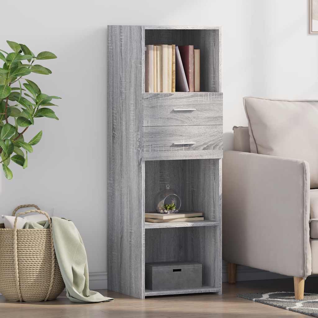 Skříň Highboard Šedá Sonoma 40 X 42,5 X 124 Cm Kompozitní Dřevo