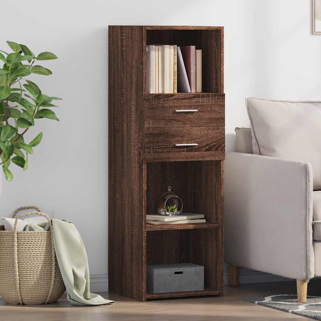 Skříň Highboard Šedá Sonoma 40 X 42,5 X 124 Cm Kompozitní Dřevo