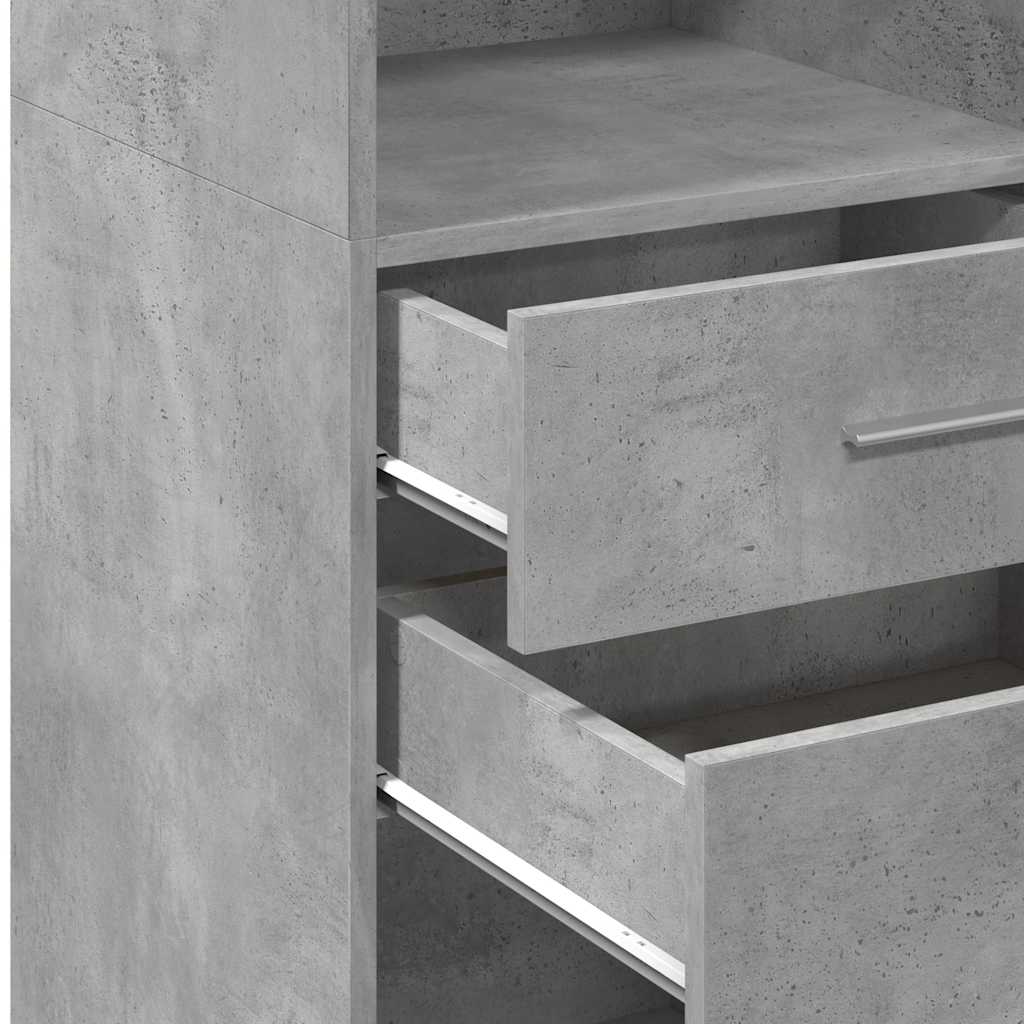 Skříň Highboard Betonově Šedá 50 X 42,5 X 124 Kompozitní Dřevo