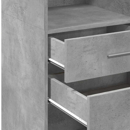 Skříň Highboard Betonově Šedá 50 X 42,5 X 124 Kompozitní Dřevo