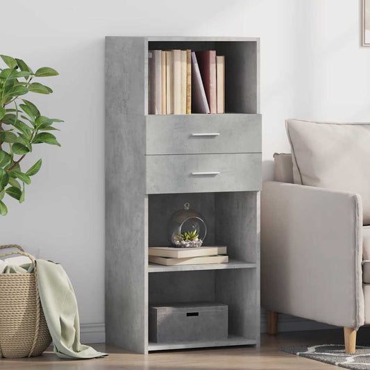 Skříň Highboard Betonově Šedá 50 X 42,5 X 124 Kompozitní Dřevo