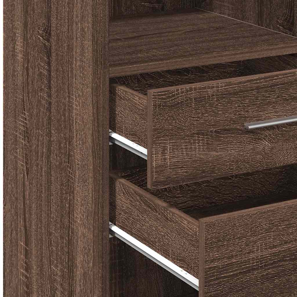 Skříň Highboard 45 X 42,5 X 124 Cm Kompozitní Dřevo