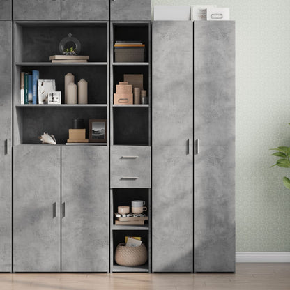 Skříň Highboard Šedá Sonoma 30 X 42,5 X 185 Cm Kompozitní Dřevo