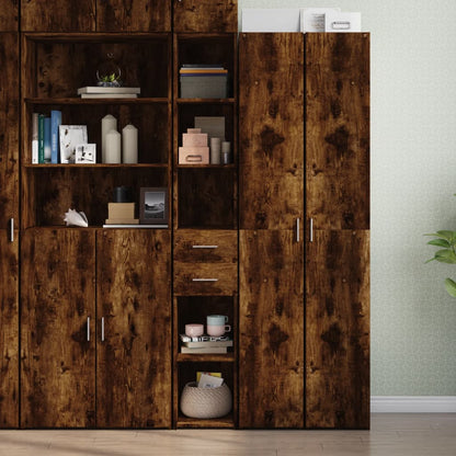Skříň Highboard Šedá Sonoma 30 X 42,5 X 185 Cm Kompozitní Dřevo