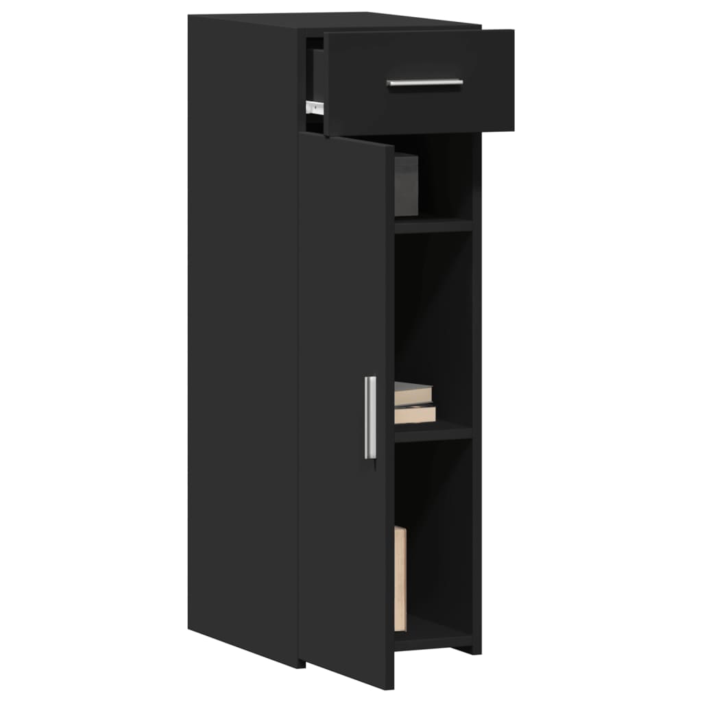 Příborník Černý 30 X 42,5 X 93 Cm Kompozitní Dřevo