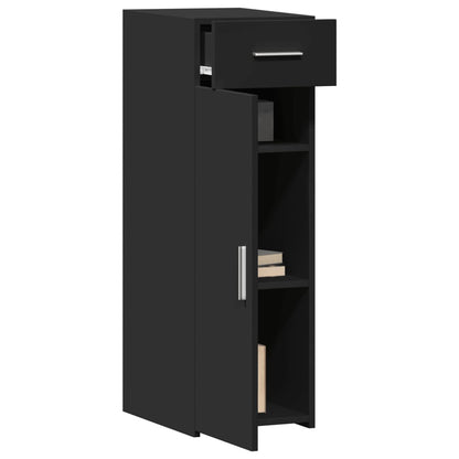 Příborník Černý 30 X 42,5 X 93 Cm Kompozitní Dřevo