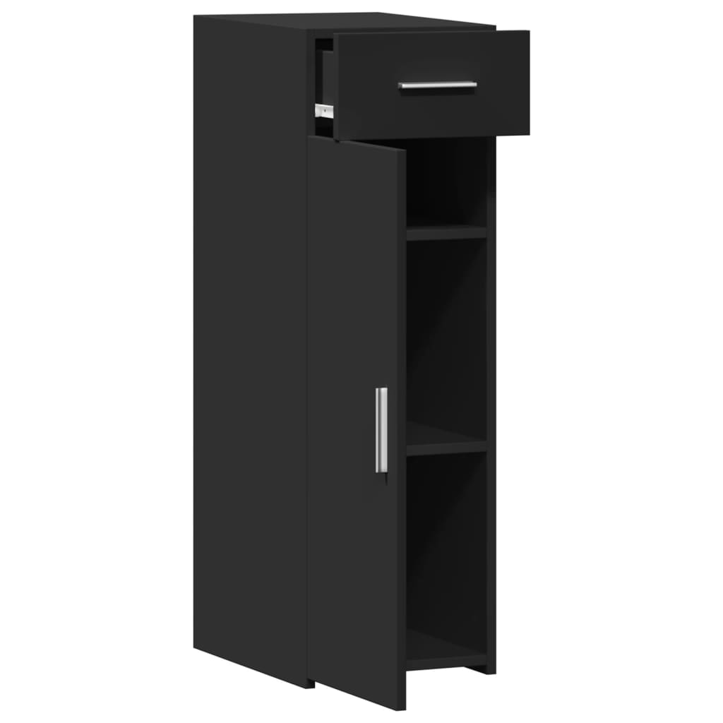 Příborník Černý 30 X 42,5 X 93 Cm Kompozitní Dřevo