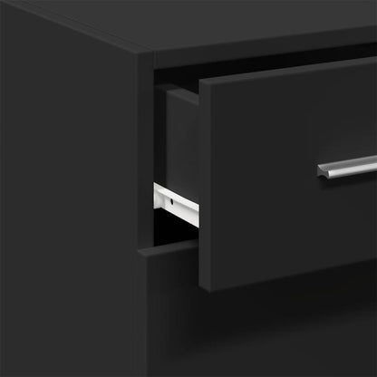 Příborník Černý 30 X 42,5 X 93 Cm Kompozitní Dřevo