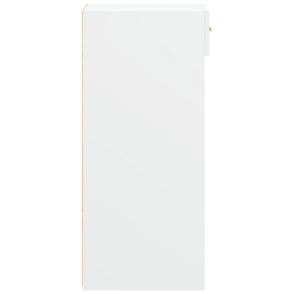 Příborník Bílý 30 X 42,5 X 93 Cm Kompozitní Dřevo