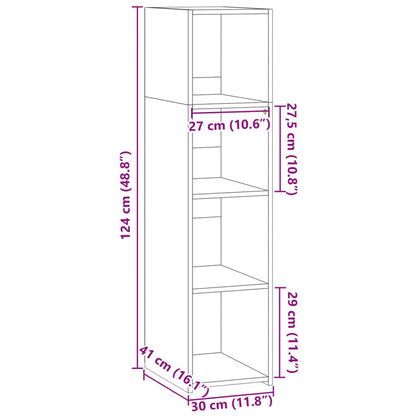 Skříň Highboard 30 X 41 X 124 Cm Kompozitní Dřevo