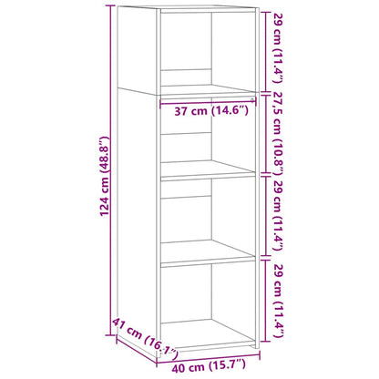 Skříň Highboard 40 X 41 X 124 Cm Kompozitní Dřevo