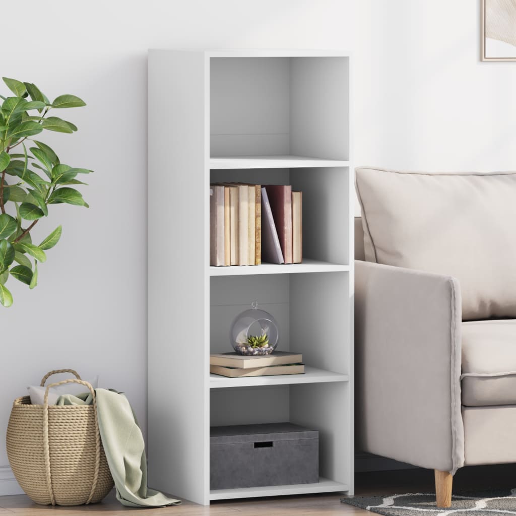 Skříň Highboard Bílá 45 X 41 X 124 Cm Kompozitní Dřevo