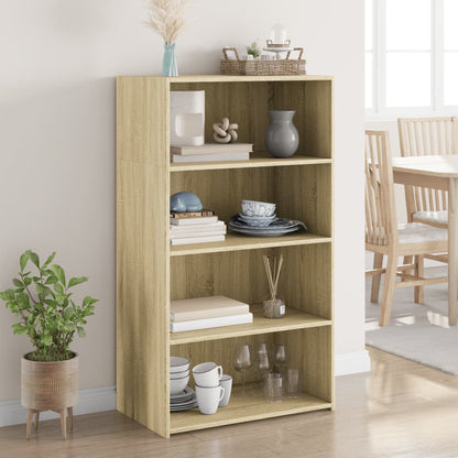 Skříň Highboard Šedá Sonoma 70 X 41 X 124 Cm Kompozitní Dřevo