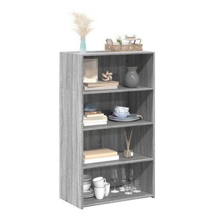 Skříň Highboard Šedá Sonoma 70 X 41 X 124 Cm Kompozitní Dřevo