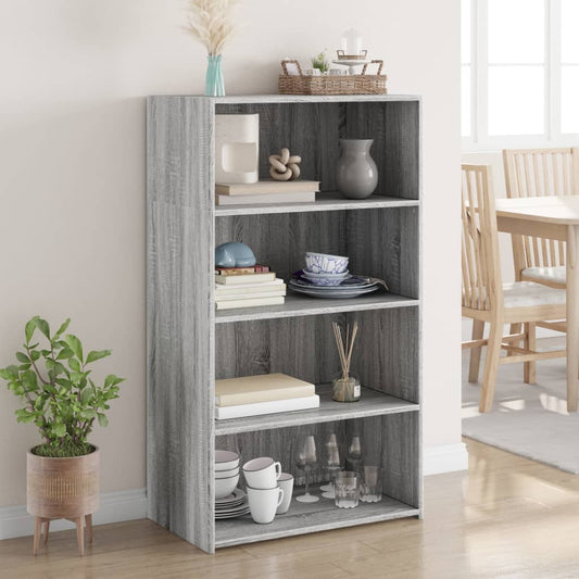 Skříň Highboard Šedá Sonoma 70 X 41 X 124 Cm Kompozitní Dřevo