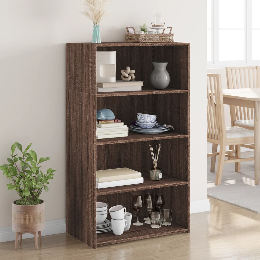Skříň Highboard Šedá Sonoma 70 X 41 X 124 Cm Kompozitní Dřevo