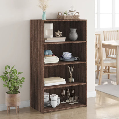 Skříň Highboard Šedá Sonoma 70 X 41 X 124 Cm Kompozitní Dřevo