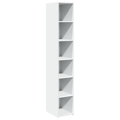 Skříň Highboard Bílá 30 X 41 X 185 Cm Kompozitní Dřevo