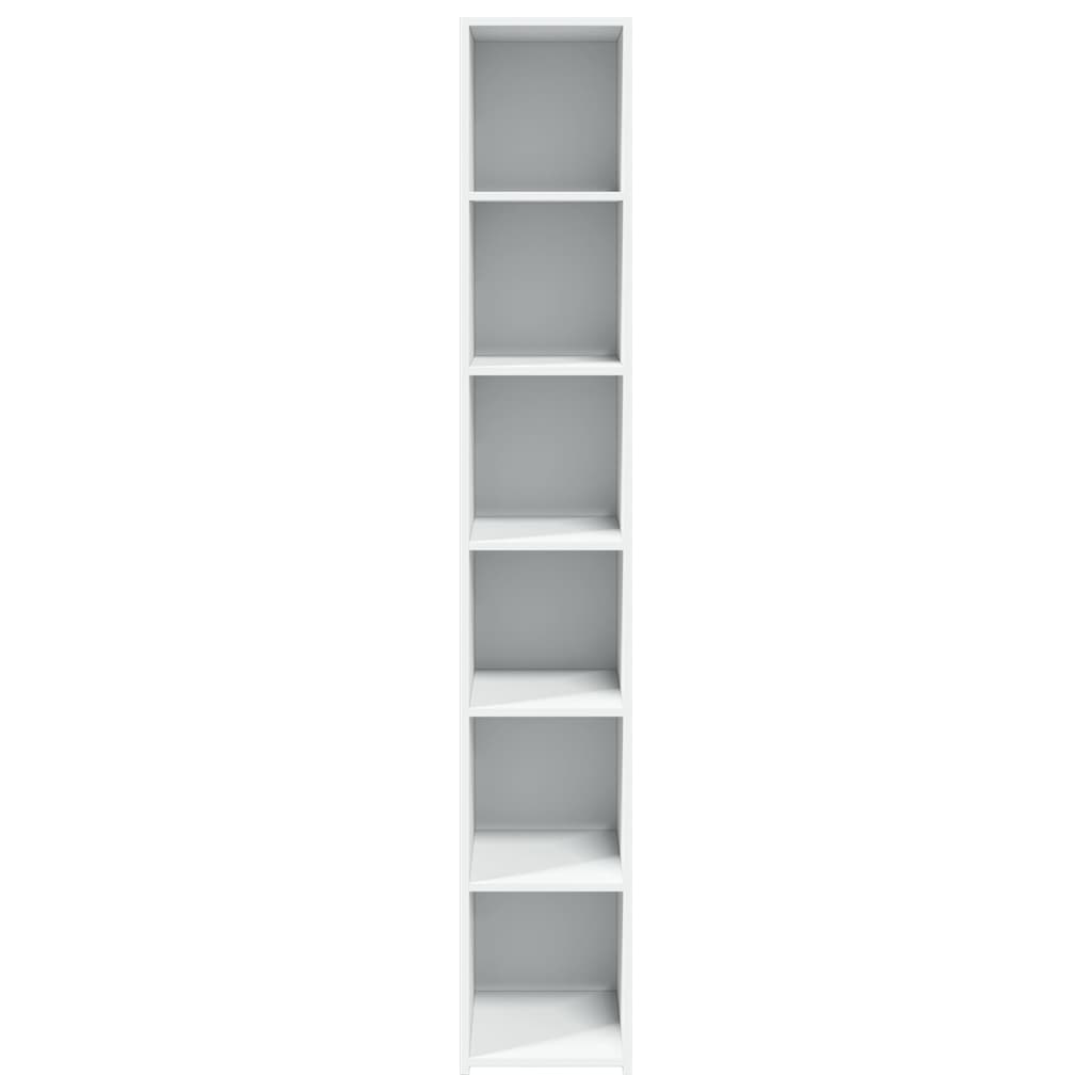 Skříň Highboard Bílá 30 X 41 X 185 Cm Kompozitní Dřevo