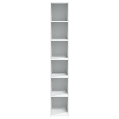 Skříň Highboard Bílá 30 X 41 X 185 Cm Kompozitní Dřevo