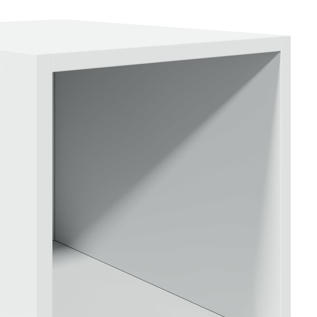 Skříň Highboard Bílá 30 X 41 X 185 Cm Kompozitní Dřevo
