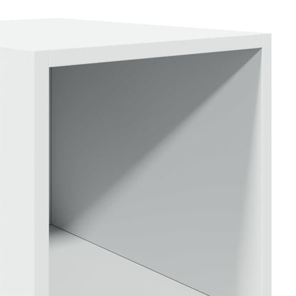 Skříň Highboard Bílá 30 X 41 X 185 Cm Kompozitní Dřevo