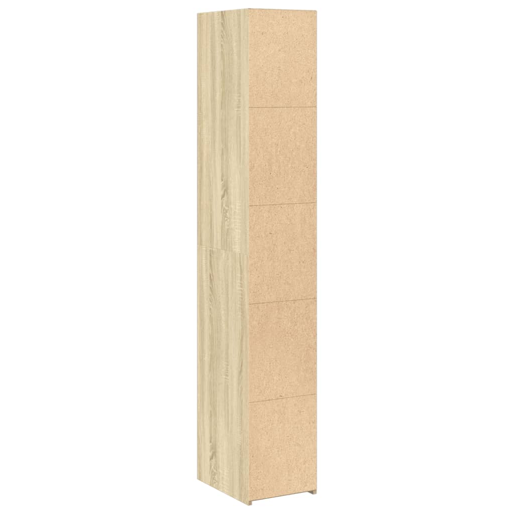 Skříň Highboard Dub Sonoma 30 X 41 X 185 Cm Kompozitní Dřevo